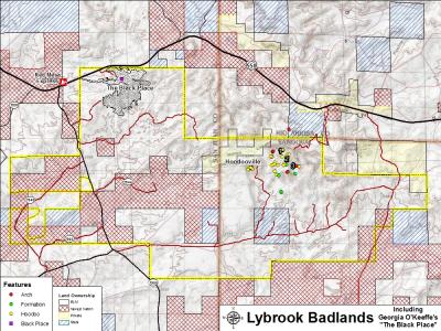 Lybrook Badlands Map